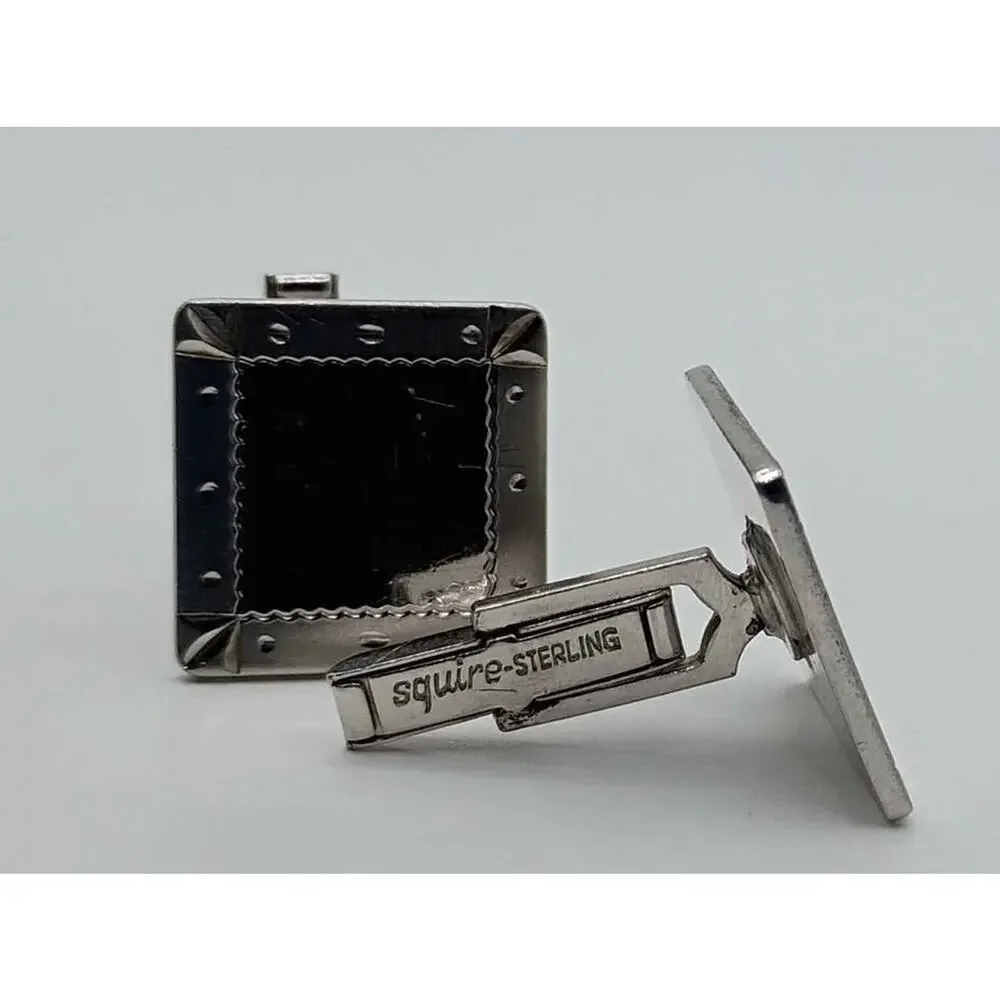 Vintage Sterling Silver Cufflinks – Signed Squire Sterling